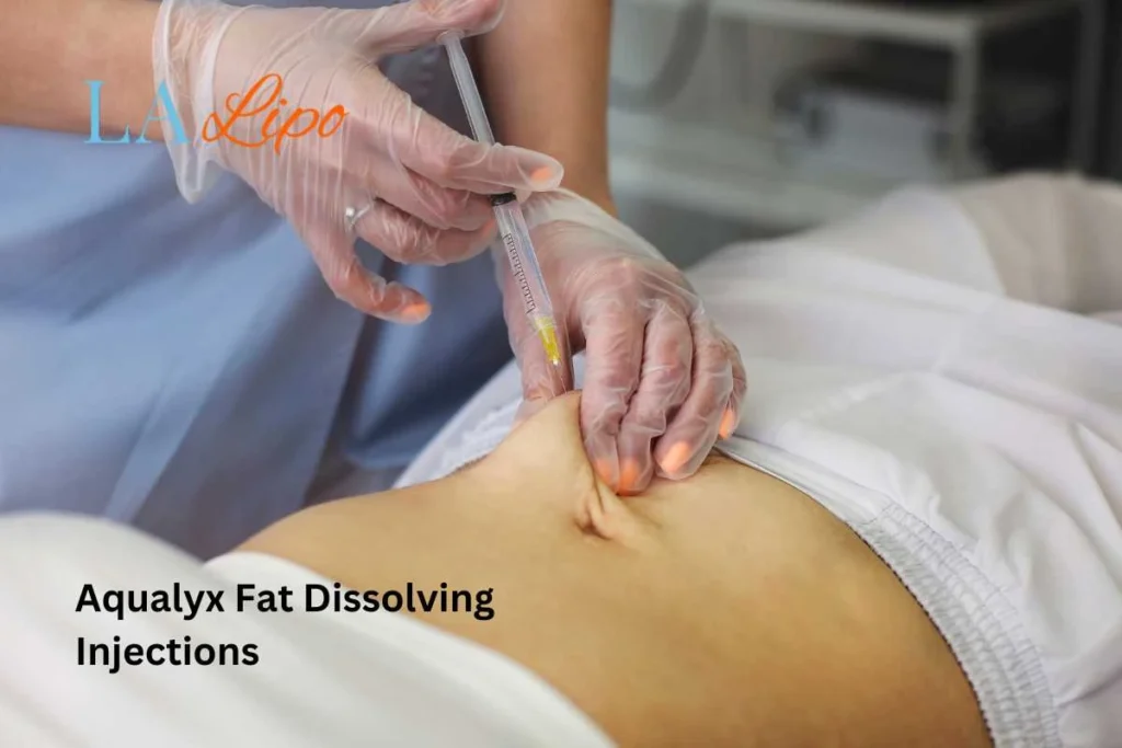 woman having fat dissolving injections Matlock in the stomach