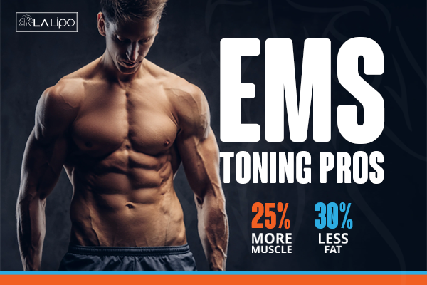 Image of man with sculpted stomach showing the fat loss and muscle gain of LA-EMS Body Sculpting Treatment Matlock